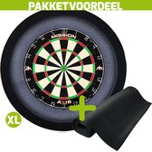 Mission Axis + Rubberen Dartmat 60*300 + Dartbordverlichting Basic XL (Zwart)