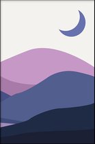Walljar - Purple Desert III - Muurdecoratie - Canvas schilderij