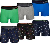 Happy Shorts Boxershorts Heren Multipack 6P SET#6 Prints - Maat  L