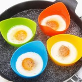 IGOODS 4 Pack Egg Poacher Cups - Perfect Gepocheerde Eieren - Egg Maker Niet-gepocheerde Eieren Cups BPA Gratis Siliconen Ei Poacher Cups Magnetron Ei Poacher- Ei Poacher Pan- Boil