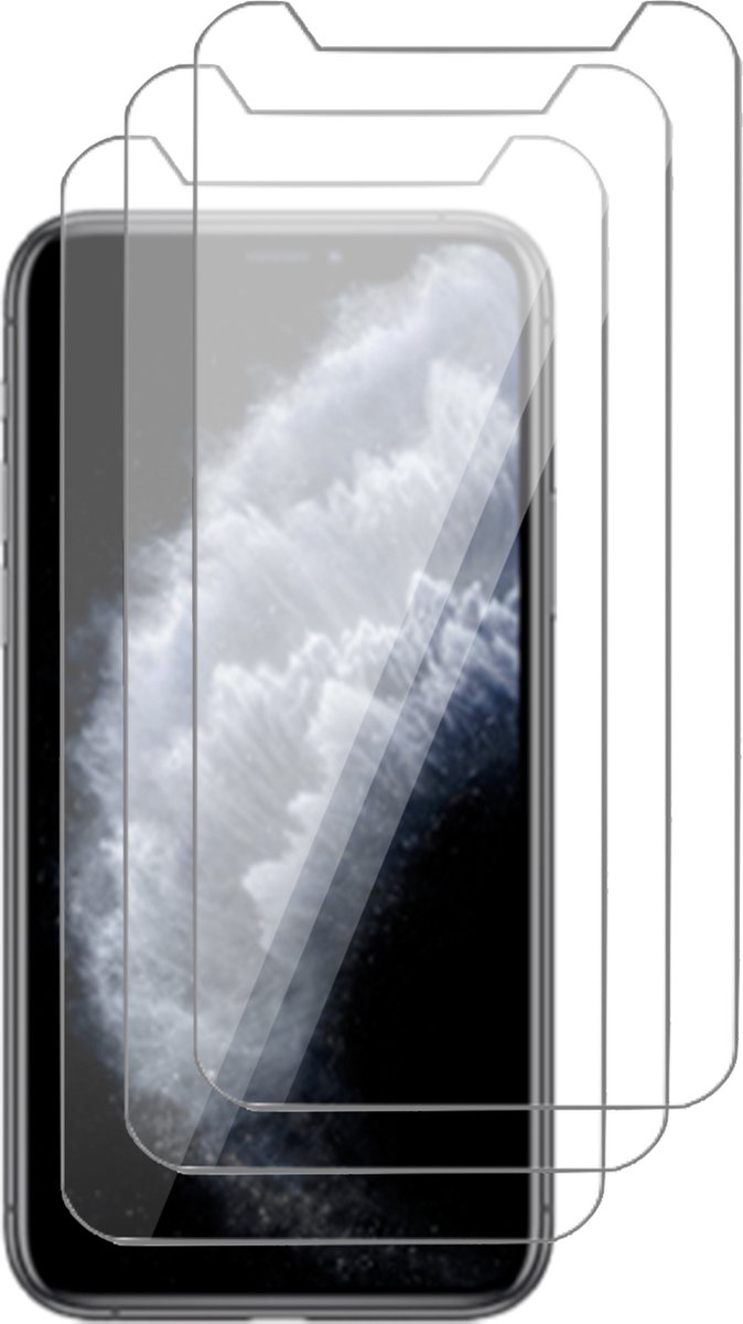 Screenprotector geschikt voor iPhone X / XS / 11 Pro - 3 Stuks Beschermglas Screenprotector Glas Screen Protector