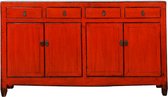 Fine Asianliving Antiek Chinees Dressoir Rood Glanzend B154xD40xH92cm Chinese Meubels Oosterse Kast