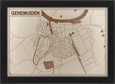Houten stadskaart van Genemuiden
