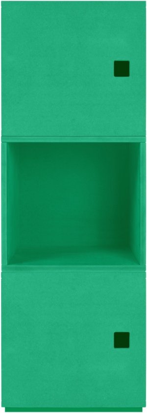 Blok-je Kast Trippel Omhoog Groen - Kastje, dressoirkast, brede kast