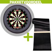 Mission Samurai 2 + Rubberen Dartmat 60*300 incl Oche + Dartbordverlichting Basic XL (Grijs)