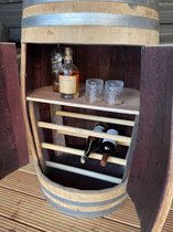 Wijnrek gebruikt eikenhout - Eiken wijnvat - 225 liter - Wijnmeubel - Wijnopslag - Wijnton - Drank kast