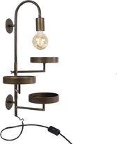 Wandlamp met 3 plateaus goud