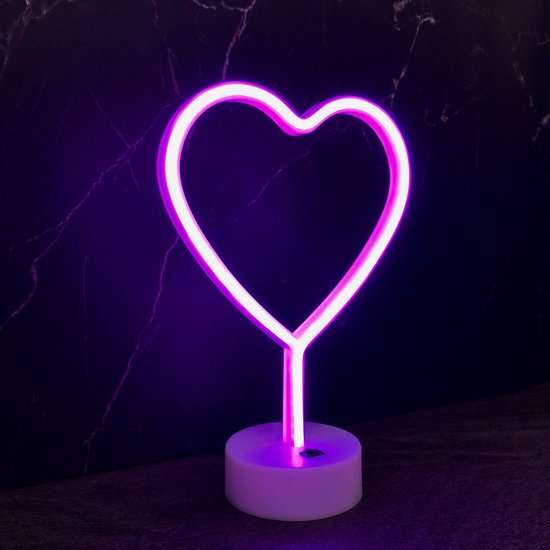 Hart Heart Liefde Love Neon LED Light Sign Lamp Licht Bord Winkel Display... | bol.com