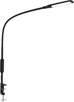 Iris Bureaulamp LED Dimbaar - Tafellamp Slaapkamer - Lamp met klem en Afstandsbediening - Leeslamp - Daglichtlamp - Handwerklamp - Hobbylamp - Flexibele arm - Zwart