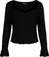 Pieces PCNUPI LS TOP D2D BLACK Dames Top - Maat L