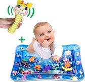 Waterspeelmat met Rammelaar - Geschikt voor Baby's en Peuters 0 tot 3 jaar - Stimuleert Ontwikkeling - Watermat Baby - Baby Speelmat - Watermat - 50 x 66 cm