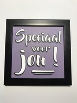 Tekstbord / Wandbord / Speciaal / Verjaardag / Cadeau / Woondecoratie / Paars / Fotolijst