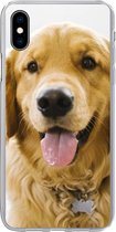 Geschikt voor iPhone Xs hoesje - Portret van een super mooie Golden Retriever - Siliconen Telefoonhoesje