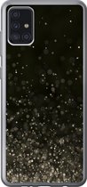Geschikt voor Samsung Galaxy A52 5G hoesje - Glitter - Abstract - Zwart - Siliconen Telefoonhoesje