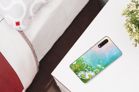 Coque Samsung Galaxy A50 - Marguerite - Soleil - Été - Siliconen - Noël - Cadeaux - Cadeaux chaussures