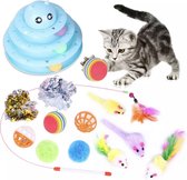 14-Delig Huisdieren Katten Speelgoed - Muis - Ballen - Katten stok - Katten toren