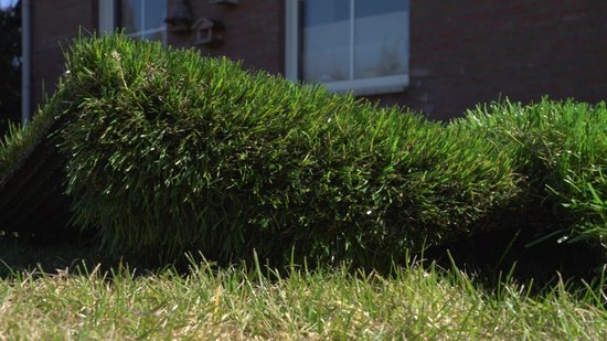 Kunstgras marron 2 x 12 mètres - 25 mm ✅ Production néerlandaise - Tapis d'herbe le plus doux déclaré ✅ Perméable à l'eau | Jardin | Enfant | Animal