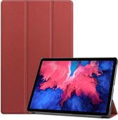 Hoes Geschikt voor Lenovo Tab P11 Plus hoes - Hoes Geschikt voor Lenovo Tab P11 Plus bookcase Wine Rood - Trifold tablethoes smart cover - hoes Hoes Geschikt voor Lenovo Tab P11 Plus - Ntech