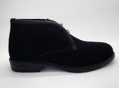 Veterschoenen- Heren laarzen- Desert Boots 1024- Suède leer- Zwart- Maat 41