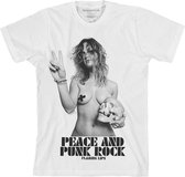 The Flaming Lips Heren Tshirt -M- Peace & Punk Rock Girl Wit