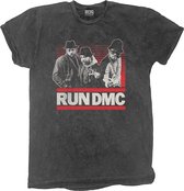 Run DMC Heren Tshirt -S- Gradient Bars Zwart