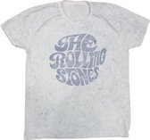 The Rolling Stones Heren Tshirt -S- 70's Logo Wit