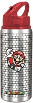 STOR Super Mario Bros bidon - aluminium - herbruikbaar - voor sport