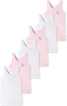 Schiesser Meisjes onderhemd 6 pack Kids Girls fijnrib Organic Cotton