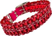 Paracord-halsband hond-hondenhalsband-Just 2Go-Pretty Pinky-halsmaat verstelbaar 41-44cm