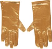 Satijnen handschoen | Gala handschoenen | 20 cm | Goud | One size | Charleston | Lange handschoenen verkleed | Charleston accessoires | Apollo | Carnaval