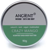 Vegan Shea Butter Crazy Mango - Geparfumeerd - Body Butter - 90 gram - Plantaardige Lichaamsboter