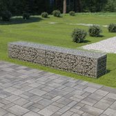 Decoways - Schanskorfmuur met deksels 300x50x50 cm gegalvaniseerd staal