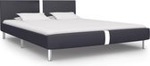 Decoways - Bedframe kunstleer zwart 140x200 cm