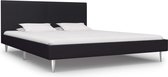 Decoways - Bedframe stof zwart 180x200 cm