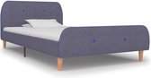 Decoways - Bedframe stof lichtgrijs 90x200 cm