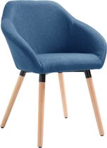 Decoways - Eetkamerstoel stof blauw