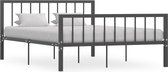 Decoways - Bedframe metaal grijs 140x200 cm