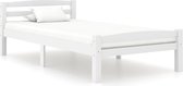 Decoways - Bedframe massief grenenhout wit 90x200 cm