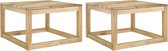 Decoways - Tuintafels 2 stuks pallet 60x60x36,5 cm geïmpregneerd grenenhout