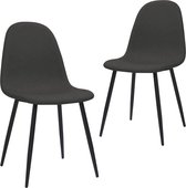 Decoways - Eetkamerstoelen 2 stuks 45x54,5x87 cm kunstleer zwart