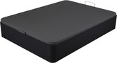 DREAMEA PLAY Bedbodem-kist ONIRY in kunstleer van DREAMEA Play - 160x200cm - Mat zwart L 200 cm x H 30 cm x D 160 cm