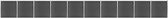 Decoways - Schuttingpanelenset 1737x186 cm HKC zwart