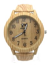 Horloge Houtlook - Kast 36 mm - Quartz - Bruin