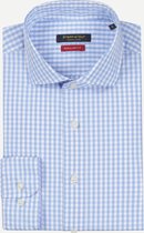 Steppin' Out Spring 2021  Regular Fit Cutaway Shirt Mannen - Regular Fit - Katoen - Blauw (45)