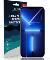 Lunso - Duo Pack (2 stuks) Beschermfolie - Full Cover Screen Protector - Geschikt voor iPhone 13 Pro Max