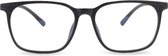 Montour Blauw Licht Bril - Filter - Ray - Vierkant Model - Zwart - Met Brillenhoes en -doek - Computerbril