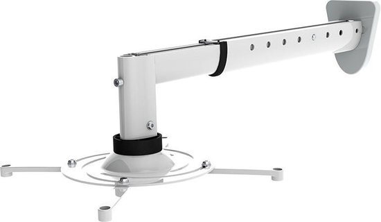 Beamerbeugel Wandmontage Verstelbaar Wit – beamer muurbeugel – muur beugel wand