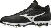 Mizuno 9-Spike Ambition Mid Baseball Shoes With Metal Spikes - Black - US 11,5