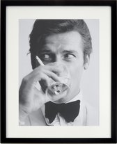 Ingelijste digitale print James Bond Drinking