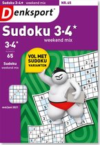 Denksport Puzzelboek Sudoku 3-4* weekendmix, editie 65
